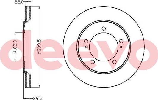 DEEVO BD15060 - Brake Disc autospares.lv