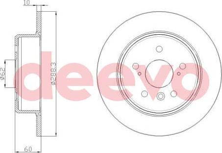 DEEVO BD15820 - Brake Disc autospares.lv