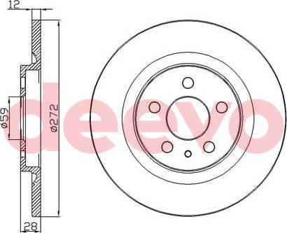 DEEVO BD15240 - Brake Disc autospares.lv