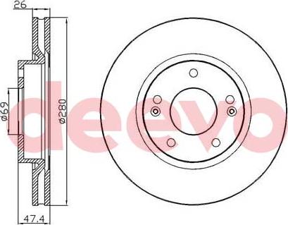 DEEVO BD15760 - Brake Disc autospares.lv