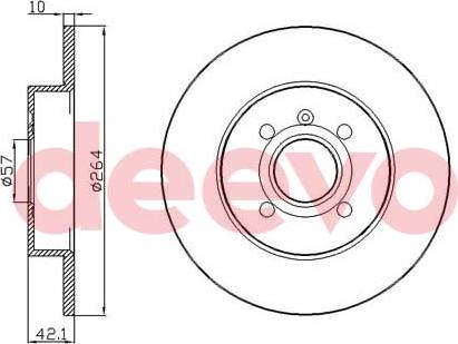 DEEVO BD16400 - Brake Disc autospares.lv