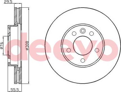 DEEVO BD16540 - Brake Disc autospares.lv