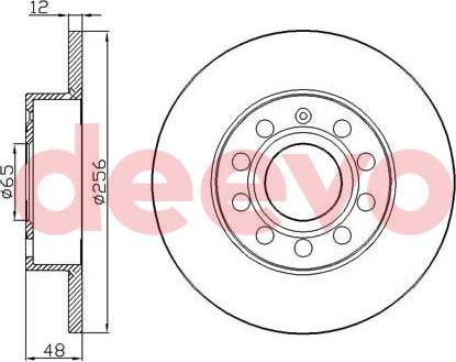 DEEVO BD16520 - Brake Disc autospares.lv