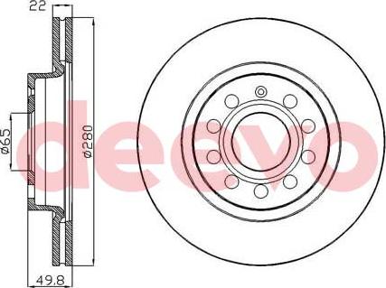 DEEVO BD16640 - Brake Disc autospares.lv