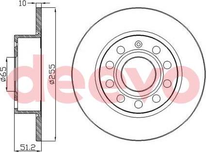 DEEVO BD16660 - Brake Disc autospares.lv