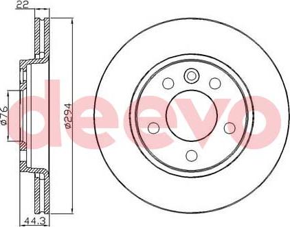 DEEVO BD16600 - Brake Disc autospares.lv