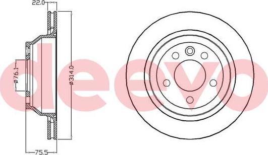 DEEVO BD16680 - Brake Disc autospares.lv