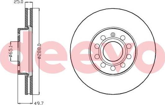 DEEVO BD16620 - Brake Disc autospares.lv