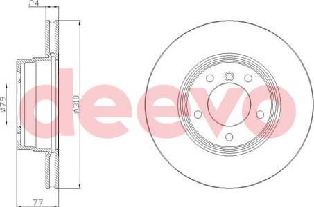 DEEVO BD16020 - Brake Disc autospares.lv