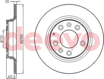 DEEVO BD16160 - Brake Disc autospares.lv