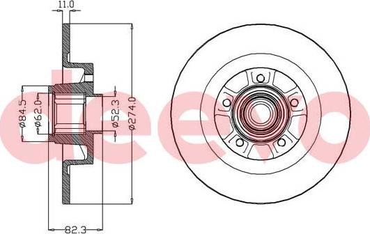 DEEVO BD16760 - Brake Disc autospares.lv