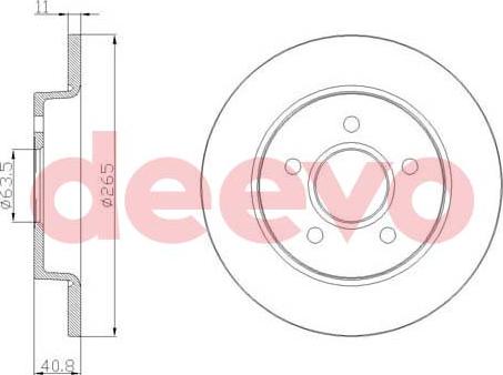 DEEVO BD16720 - Brake Disc autospares.lv