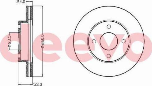 DEEVO BD10960 - Brake Disc autospares.lv