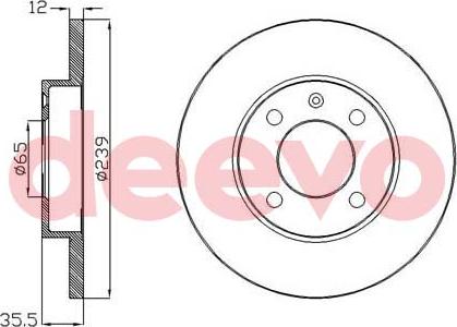 DEEVO BD10440 - Brake Disc autospares.lv