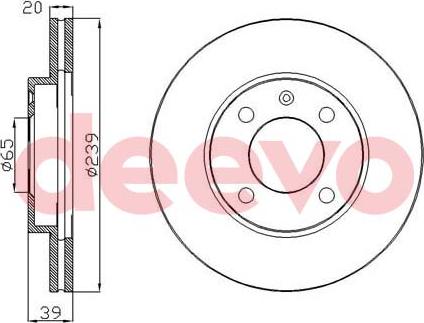 DEEVO BD10640 - Brake Disc autospares.lv