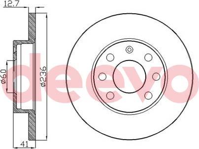 DEEVO BD10160 - Brake Disc autospares.lv