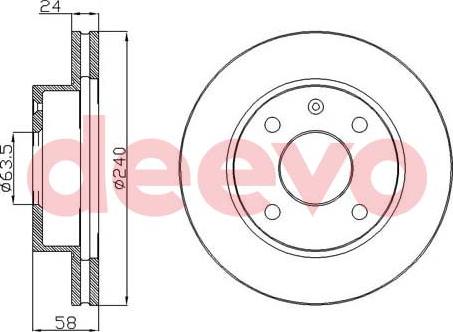 DEEVO BD10120 - Brake Disc autospares.lv