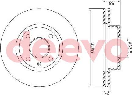 DEEVO BD10860 - Brake Disc autospares.lv