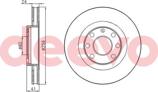 DEEVO BD10340 - Brake Disc autospares.lv