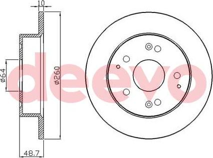 DEEVO BD11940 - Brake Disc autospares.lv