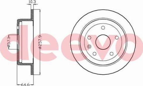 DEEVO BD11540 - Brake Disc autospares.lv