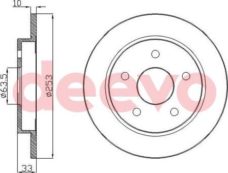 DEEVO BD11080 - Brake Disc autospares.lv