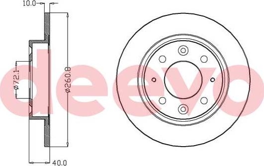 DEEVO BD11820 - Brake Disc autospares.lv