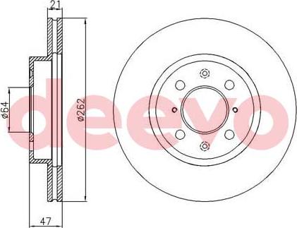 DEEVO BD11360 - Brake Disc autospares.lv