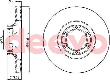 DEEVO BD11240 - Brake Disc autospares.lv