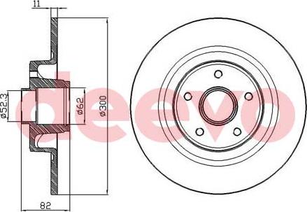 DEEVO BD18920 - Brake Disc autospares.lv