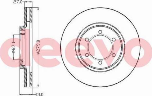 DEEVO BD18460 - Brake Disc autospares.lv