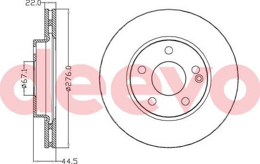 DEEVO BD18560 - Brake Disc autospares.lv