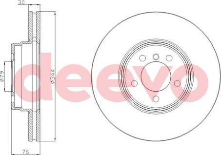 DEEVO BD18520 - Brake Disc autospares.lv