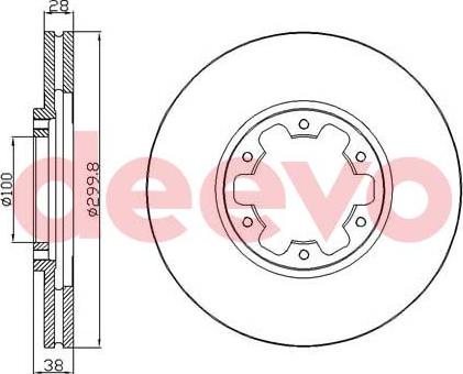 DEEVO BD18620 - Brake Disc autospares.lv