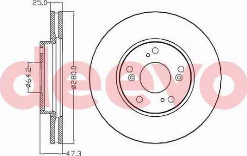 DEEVO BD18020 - Brake Disc autospares.lv