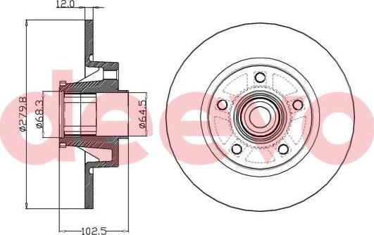 DEEVO BD18840 - Brake Disc autospares.lv