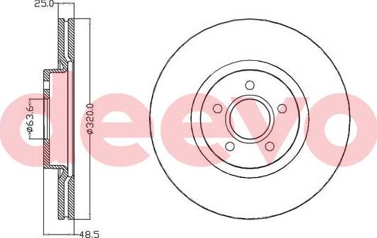 DEEVO BD18300 - Brake Disc autospares.lv