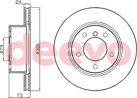 DEEVO BD18220 - Brake Disc autospares.lv