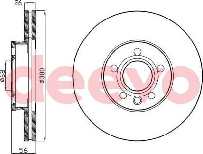 DEEVO BD13940 - Brake Disc autospares.lv