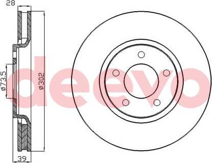 DEEVO BD13900 - Brake Disc autospares.lv