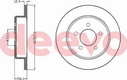 DEEVO BD13920 - Brake Disc autospares.lv