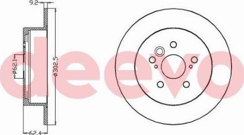 DEEVO BD13640 - Brake Disc autospares.lv