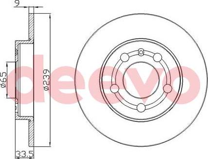 DEEVO BD13660 - Brake Disc autospares.lv