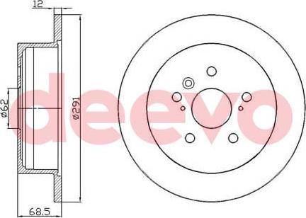 DEEVO BD13600 - Brake Disc autospares.lv