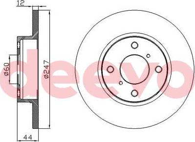 DEEVO BD13140 - Brake Disc autospares.lv