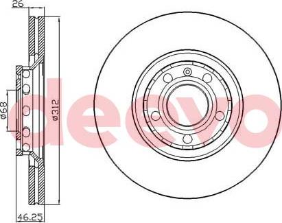 DEEVO BD13840 - Brake Disc autospares.lv