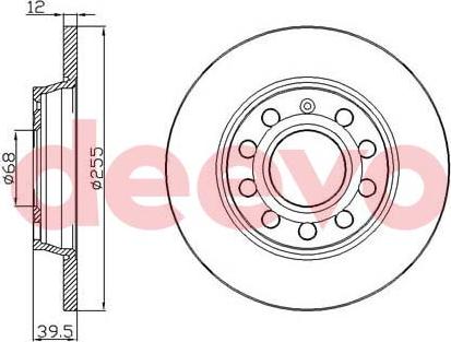 DEEVO BD13860 - Brake Disc autospares.lv