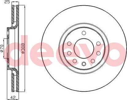 DEEVO BD13360 - Brake Disc autospares.lv