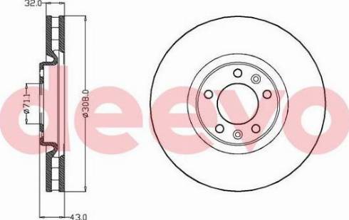 DEEVO BD13260 - Brake Disc autospares.lv