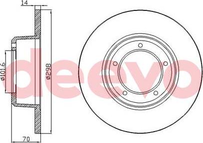 DEEVO BD13200 - Brake Disc autospares.lv